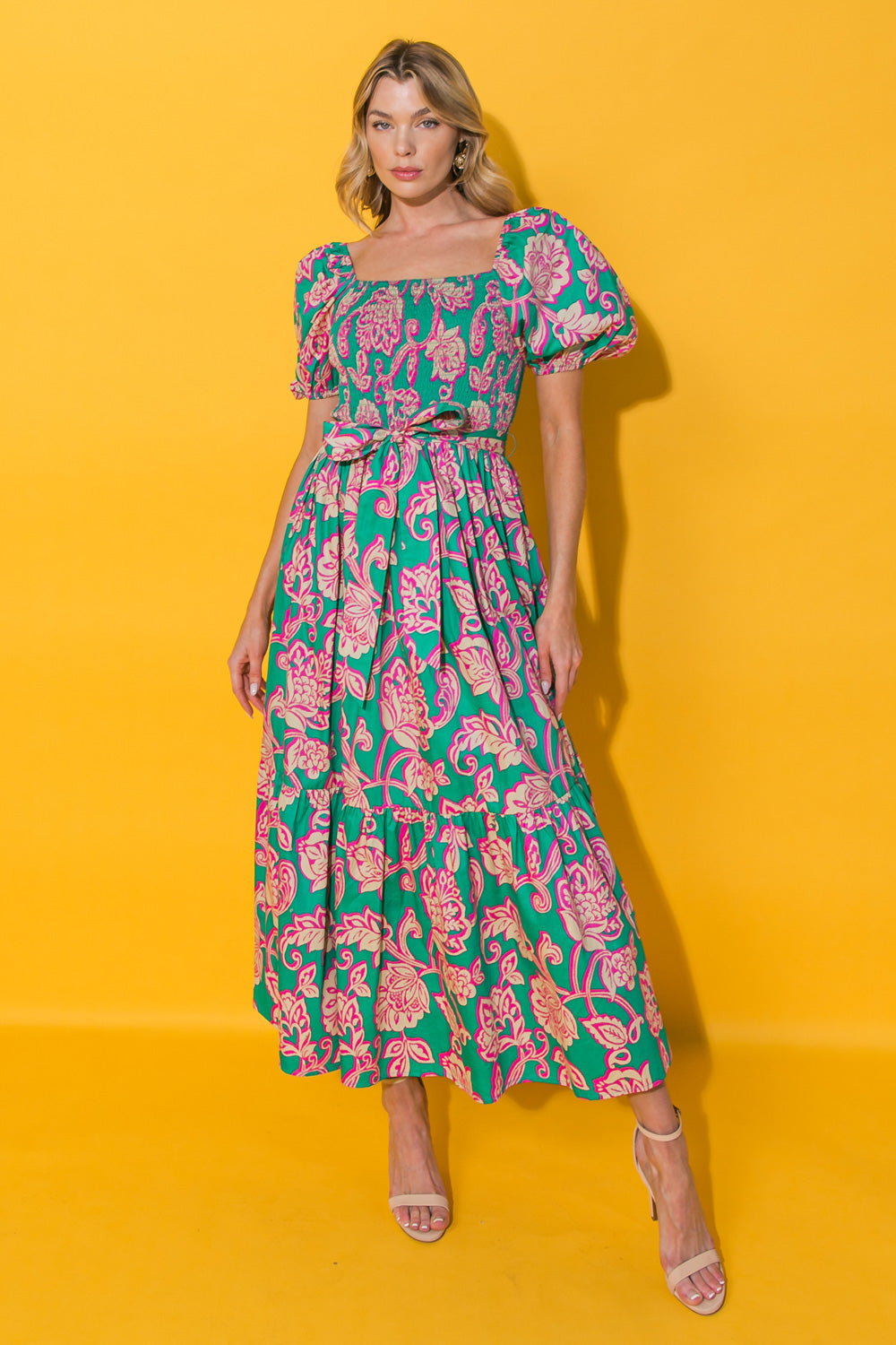 RUN TOWARDS LOVE POPLIN ANKLE DRESS Flying Tomato